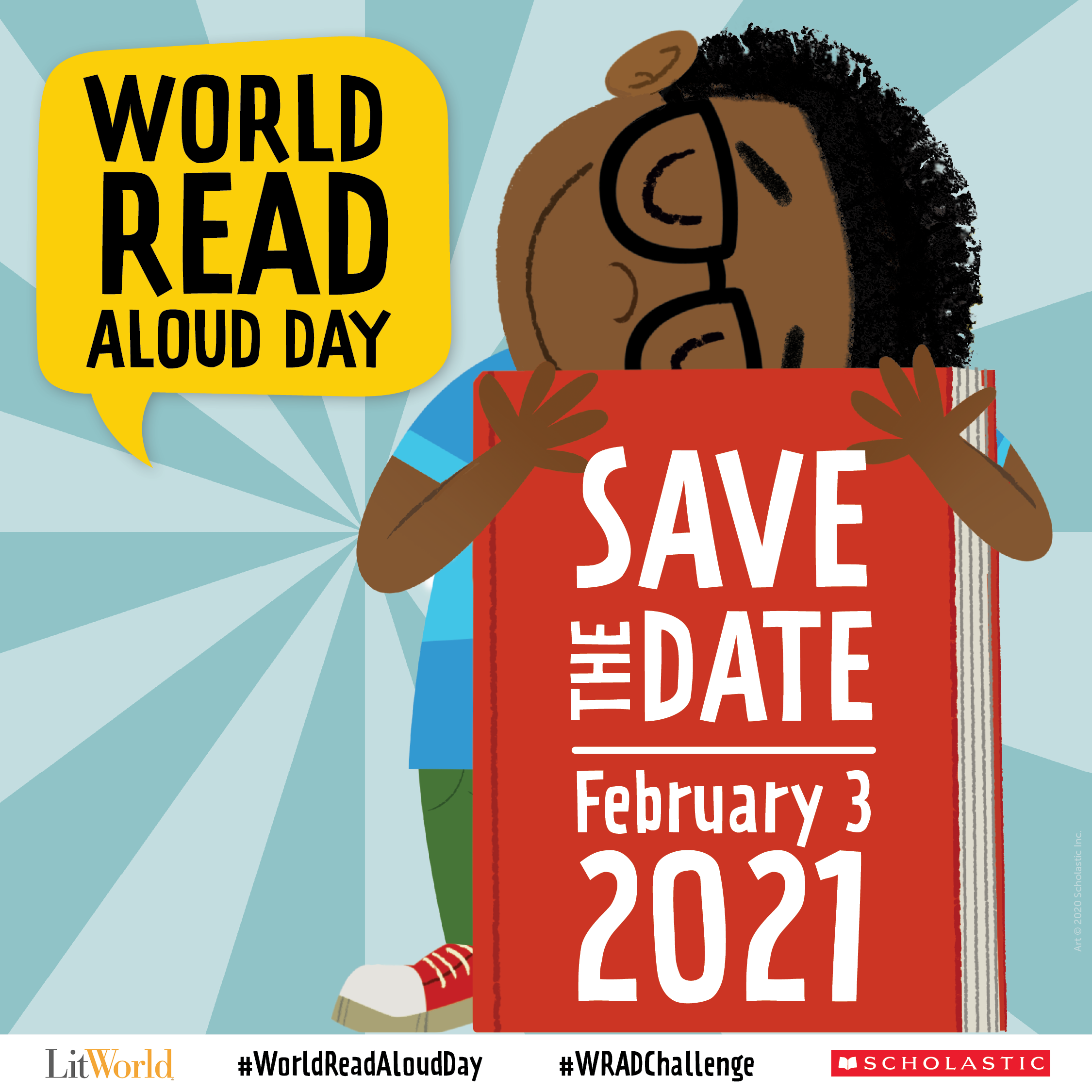 World Read Aloud Day: Save the Date. February 3, 2021. 